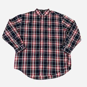Vintage 90s Chaps Ralph Lauren Plaid Button Down Long Sleeve Shirt XL